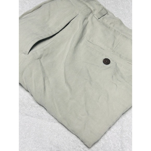 Tommy Bahama Other - Tommy Bahama Relax Men's Beige Pleated Silk Trousers Textured 32/30